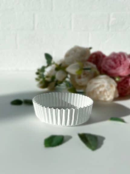 Капсулы для тарталеток бумажные 8,0*2,0 см. 25 шт., белый