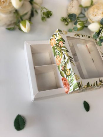 Упаковка под 4 макаронс/моти/конфеты "Розы" — изображение 2