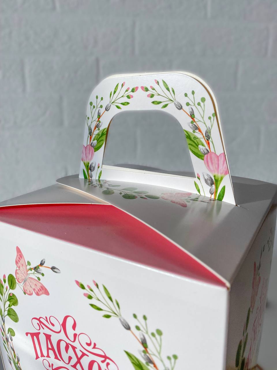 upakovka-pod-kulich-bez-okna-pashalnyj-venok-00769-1 Коробка под кулич без окна "Пасхальный венок" — изображение 3