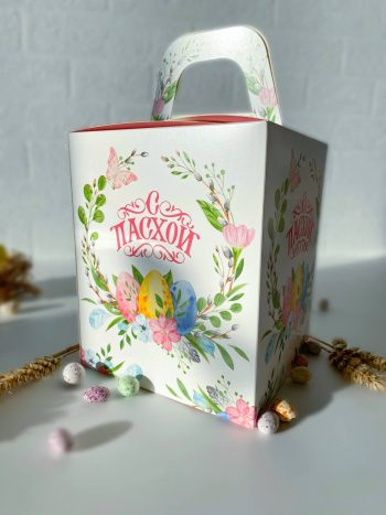 Коробка под кулич без окна "Пасхальный венок" — изображение 2