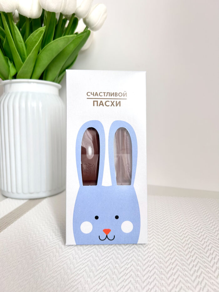 Коробка под плитку шоколада "Пасхальный кролик синий", 171*8*141 — изображение 2