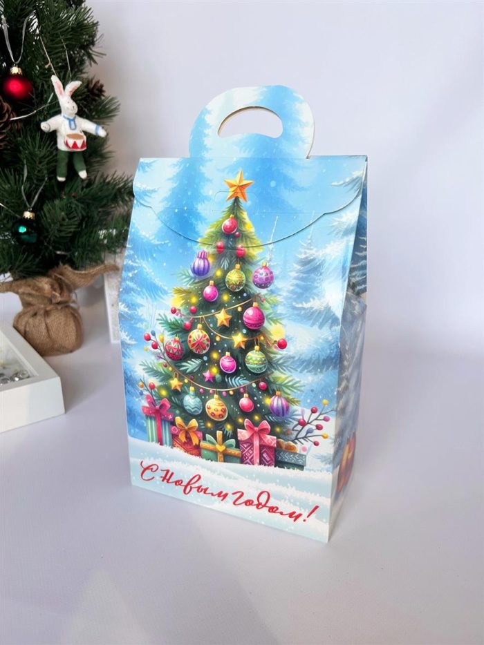 Коробка новогодняя подарочная Белоснежка, 172х95х275 (+63) мм — изображение 2