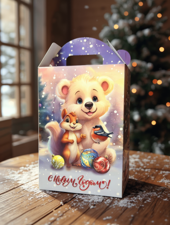 Коробка подарочная Умка и друзья, 160х100х230 (+63) мм