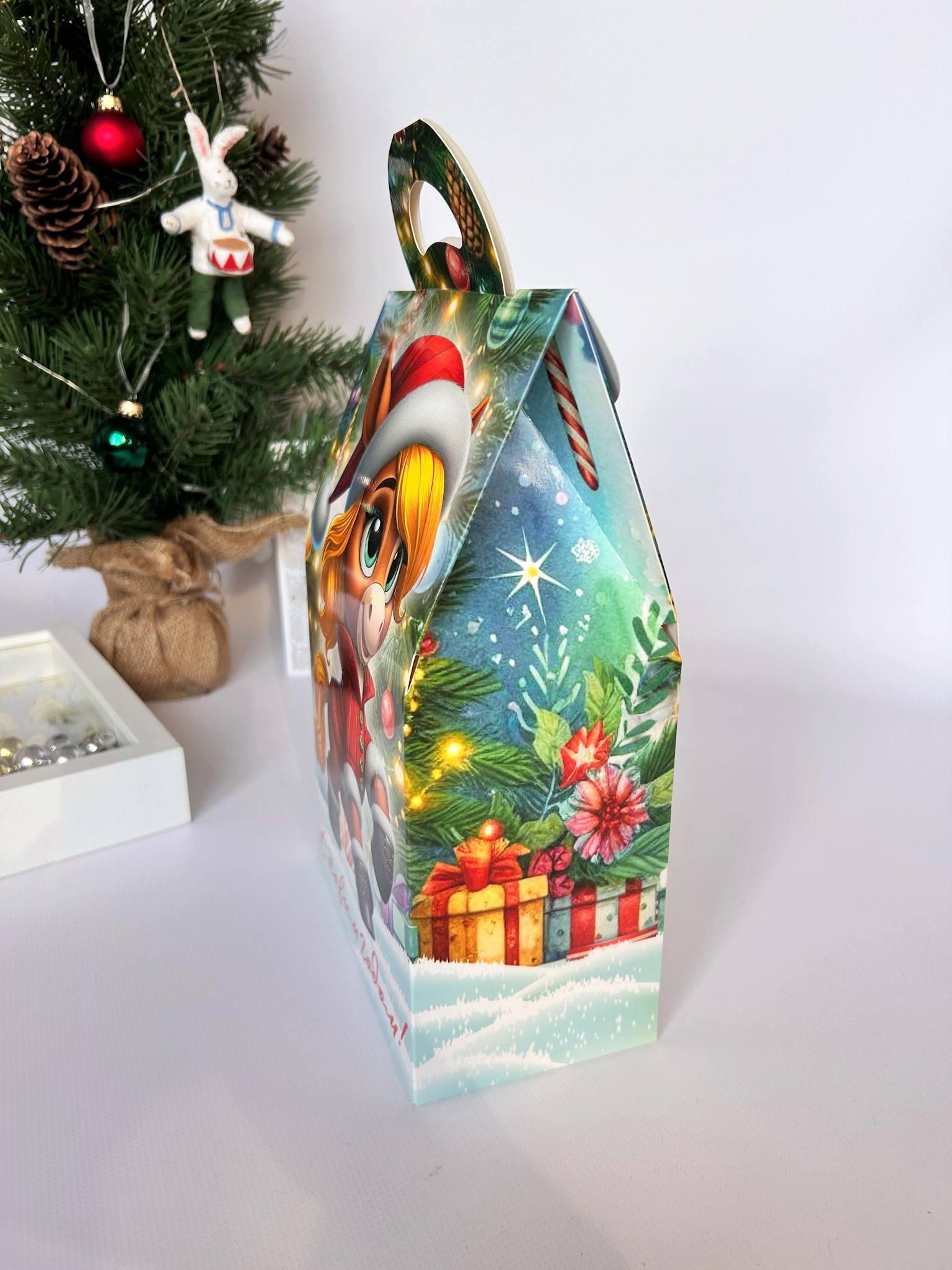 IMG_4970 Коробка новогодняя подарочная Царевич, 172х95х275 (+63) мм — изображение 3