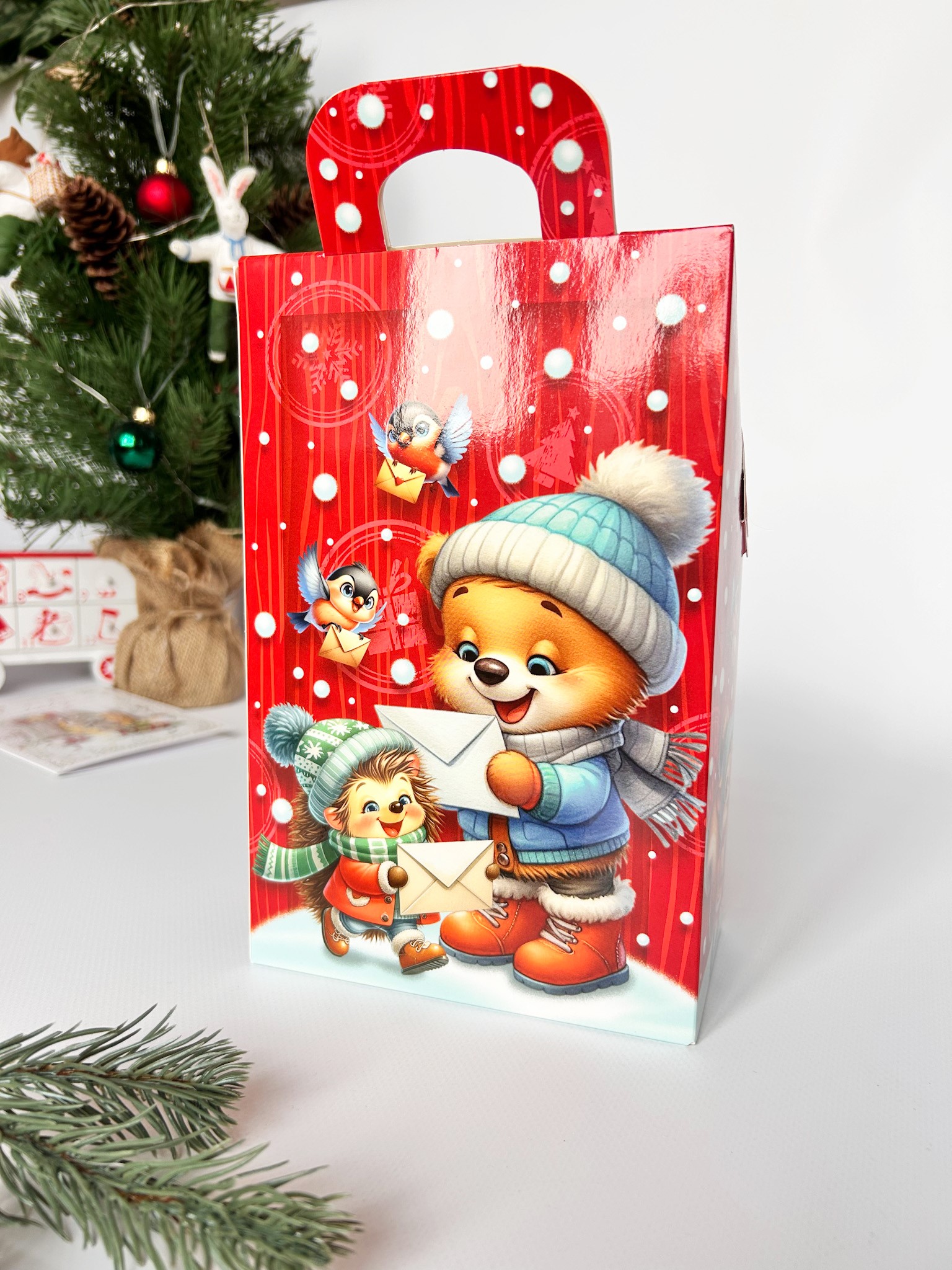 IMG_5281 Коробка новогодняя подарочная Письмо желаний, 146х86х225 (+40) мм — изображение 6