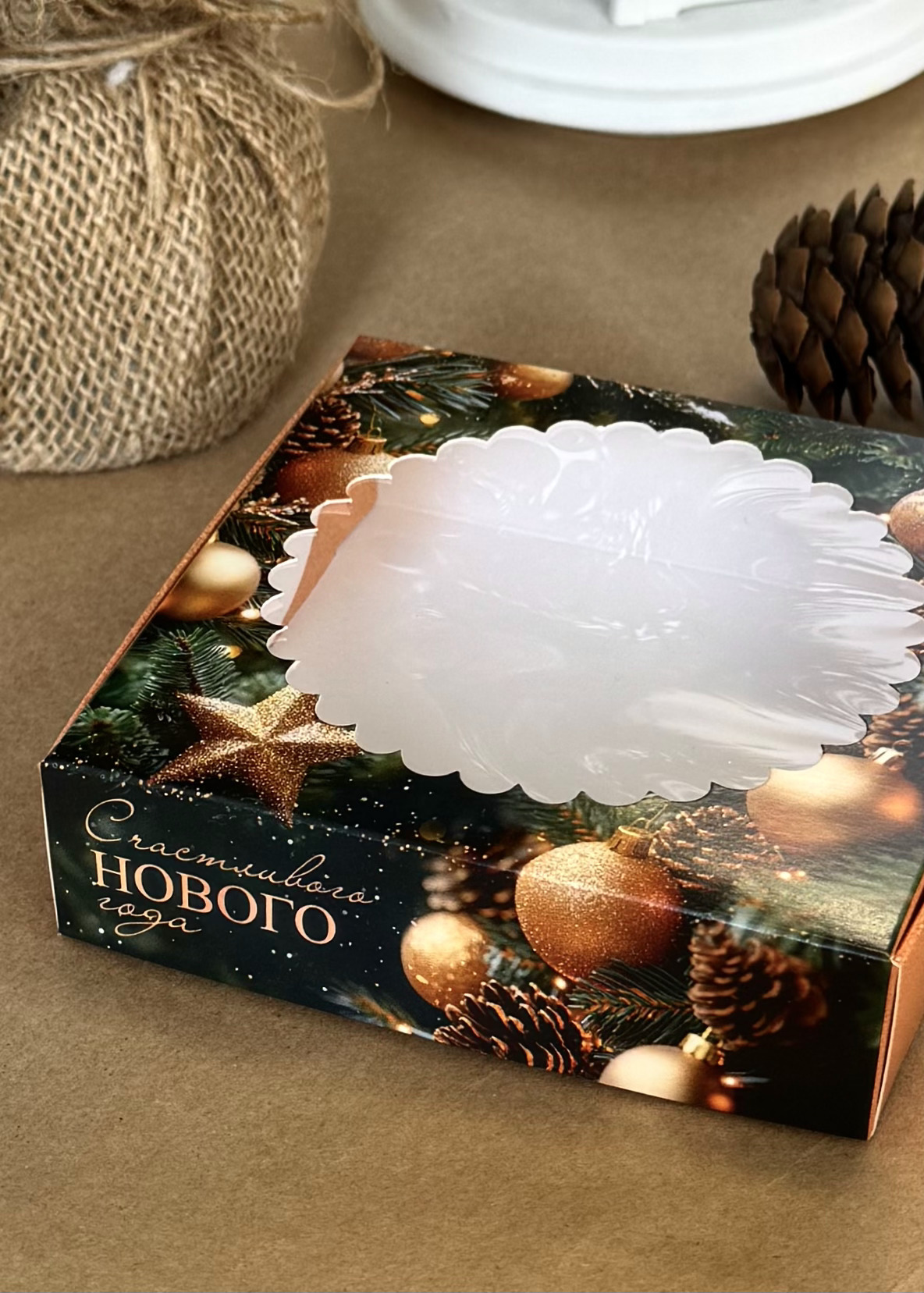 upakovka-pod-pechene-pryanik-marmelad-zimniy-aromat-00898-3 Коробка под печенье/пряник/мармелад/пончик Зимний Аромат, 115*115*30 мм — изображение 5